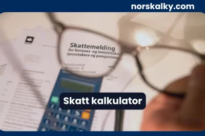 Skatt kalkulator – skattepapirer og kalkulator sett gjennom briller
